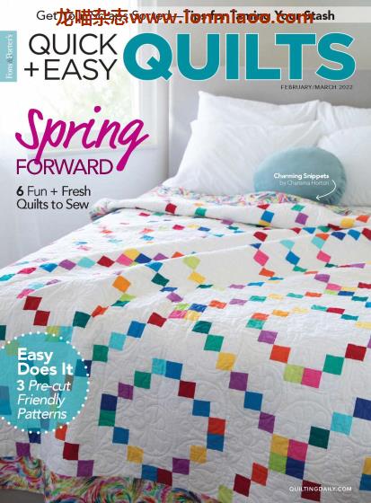 [美国版]Quick+Easy Quilts 手工拼布缝纫被子杂志 2022年2-3月刊